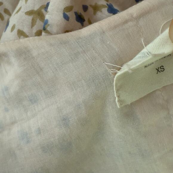 Mirth Krabi Crossover Cotton Silk Blend Dress in Champagne Size XS - Picture 12 of 16